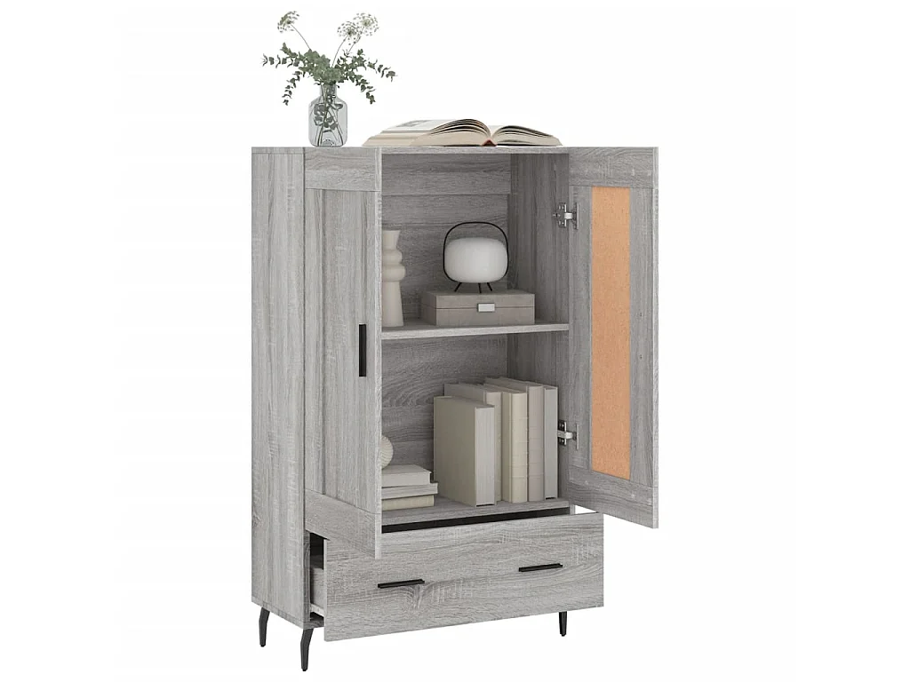 Highboard,Kommode Grau Sonoma 69,5x31x115 cm Holzwerkstoff -gkd927375