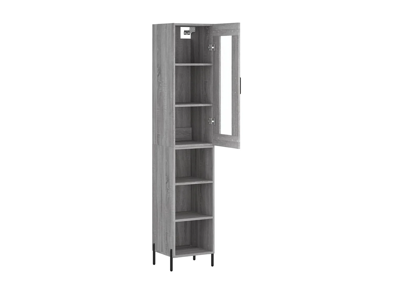 Buffet haut Sonoma gris 34,5x34x180 cm Bois d'ingénierie QWE69134