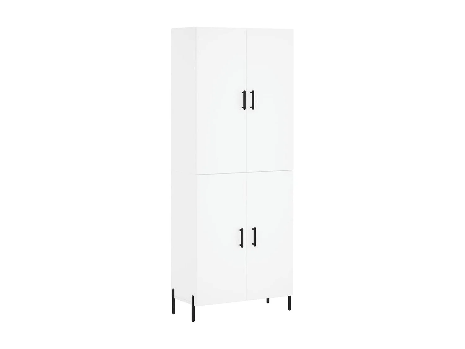 Buffet haut Blanc 69,5x34x180 cm Bois d'ingénierie QWE25902