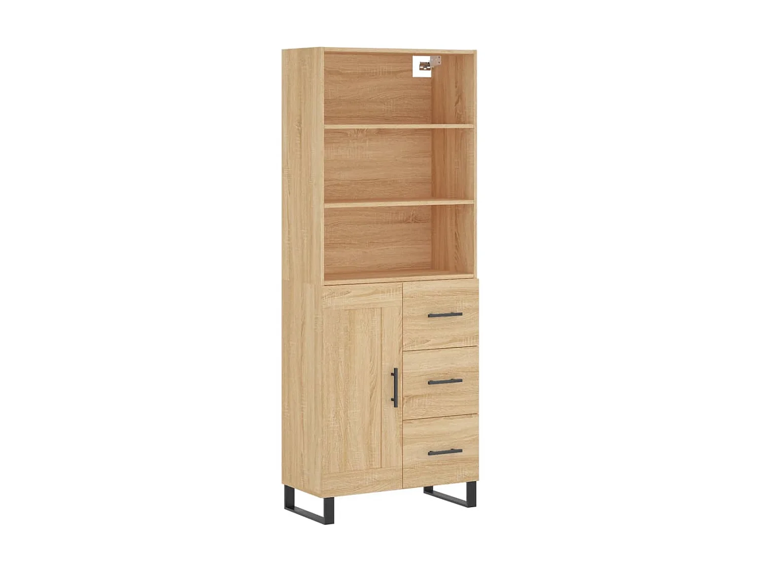 Buffet haut Chêne sonoma 69,5x34x180 cm Bois d'ingénierie QWE86488