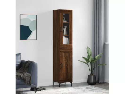 Kauf Unique Highboard,Kommode Braun Eichen-Optik 34,5x34x180 cm Holzwerkstoff -gkd799409