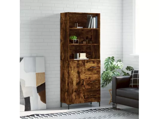 Kauf Unique Highboard,Kommode Räuchereiche 69,5x34x180 cm Holzwerkstoff -gkd356713