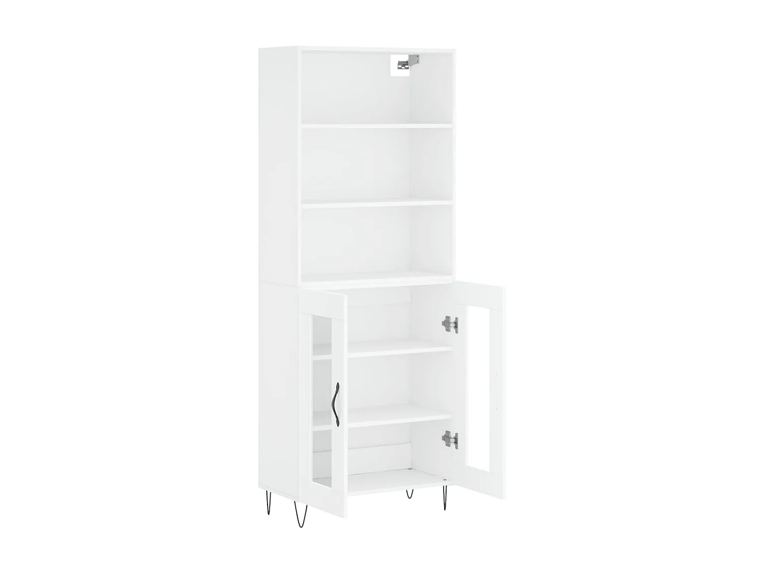 Buffet haut Blanc 69,5x34x180 cm Bois d'ingénierie QWE66971