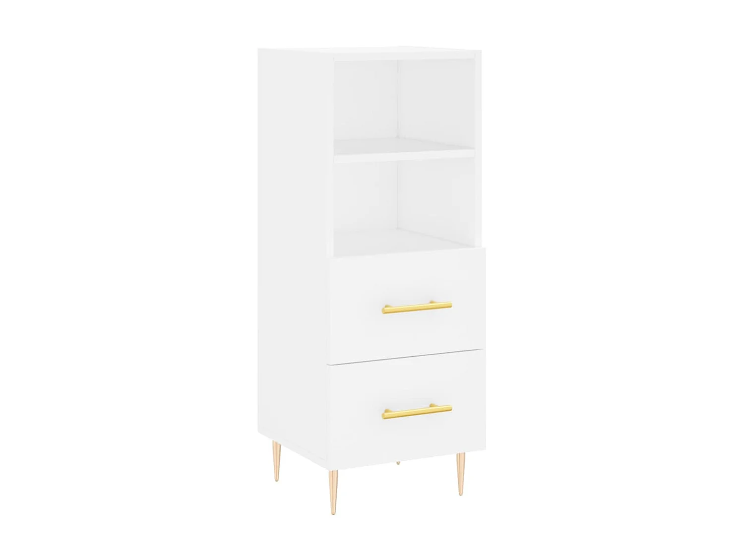 Highboard,Kommode Weiß 34,5x34x180 cm Holzwerkstoff -gkd27311