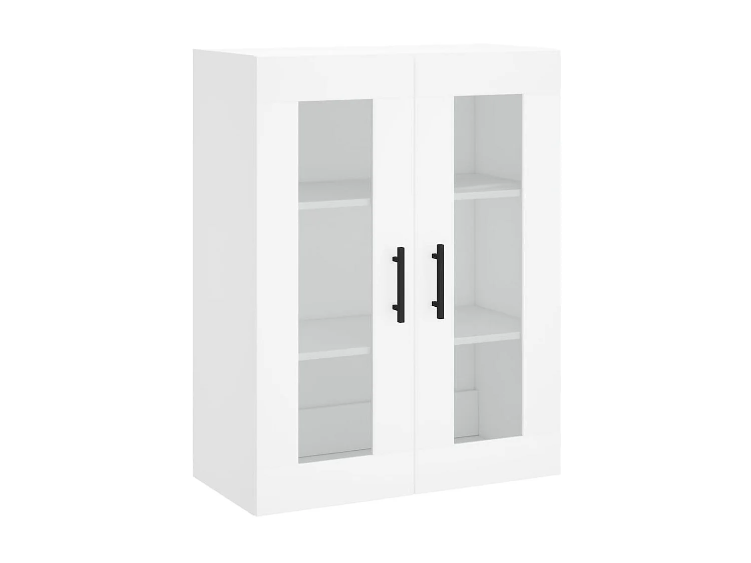 Hoge kast 69,5x34x180 cm bewerkt hout wit NL222419