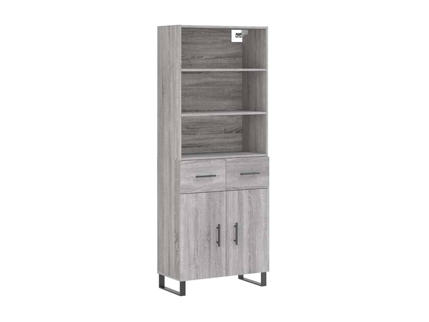 Highboard,Kommode Grau Sonoma 69,5x34x180 cm Holzwerkstoff -gkd575093