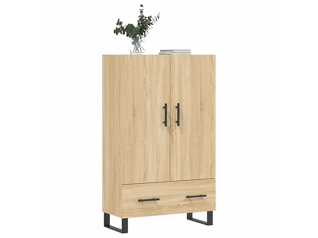 Highboard,Kommode Sonoma-Eiche 69,5x31x115 cm Holzwerkstoff -gkd980045