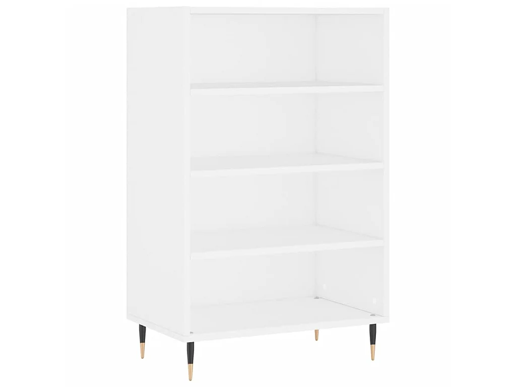 Hoge kast 57x35x90 cm bewerkt hout wit NL494718