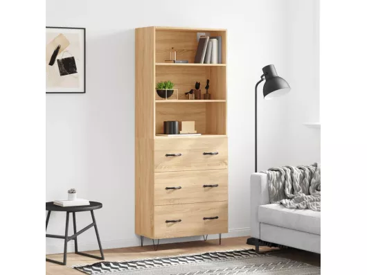 Kauf Unique Highboard,Kommode Sonoma-Eiche 69,5x34x180 cm Holzwerkstoff -gkd616333