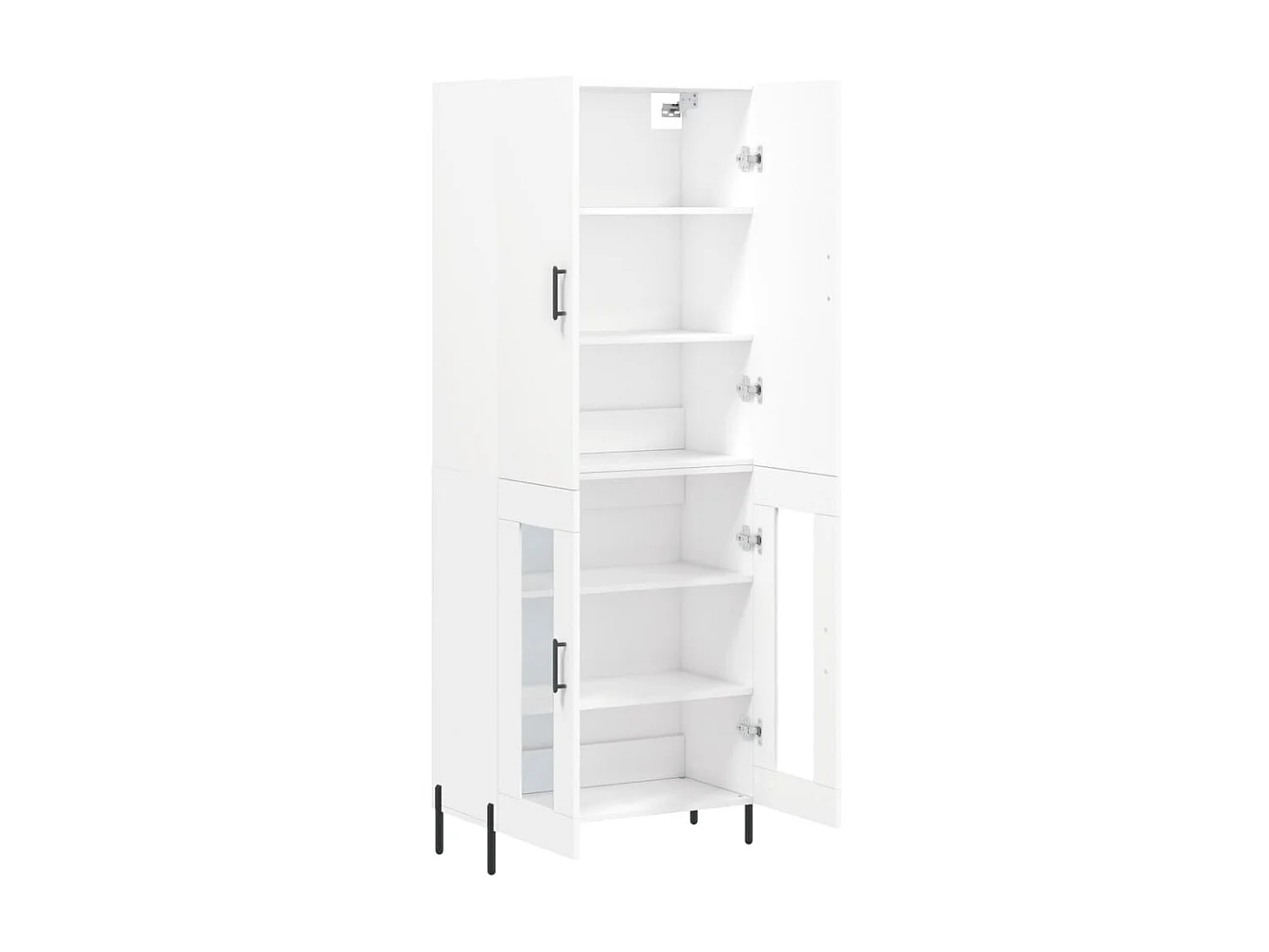 Aparador alto 69,5x34x180 cm derivados de madeira branco PT959555