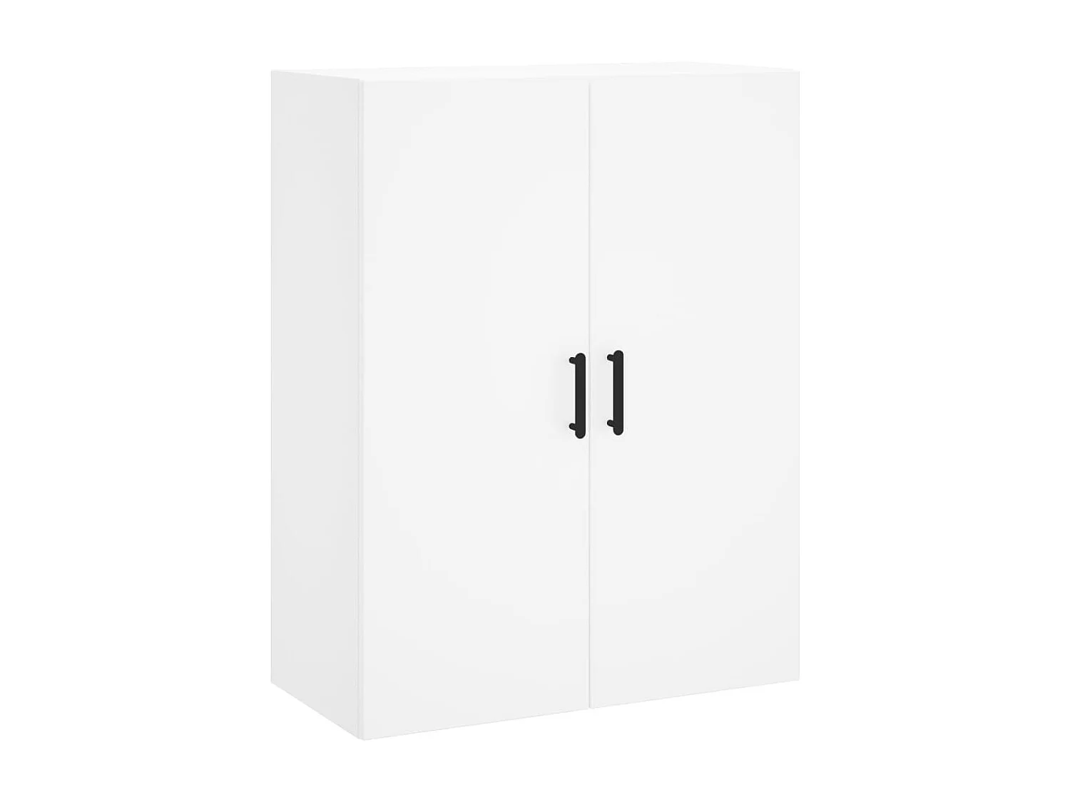 Hoge kast 69,5x34x180 cm bewerkt hout wit NL464393