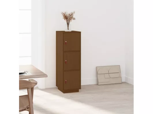 Kauf Unique Highboard,Kommode Honigbraun 34x40x108,5 cm Massivholz Kiefer -gkd65427