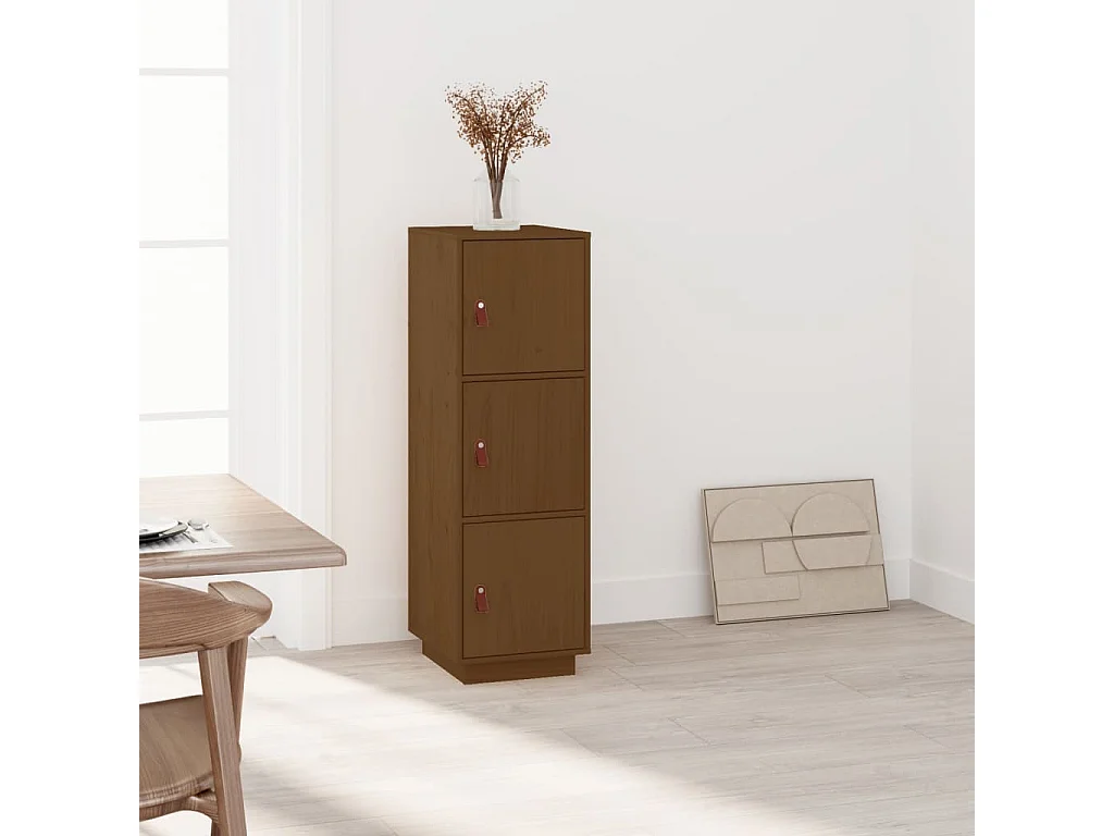 Buffet haut Marron miel 34x40x108,5 cm Bois massif de pin EGER84810