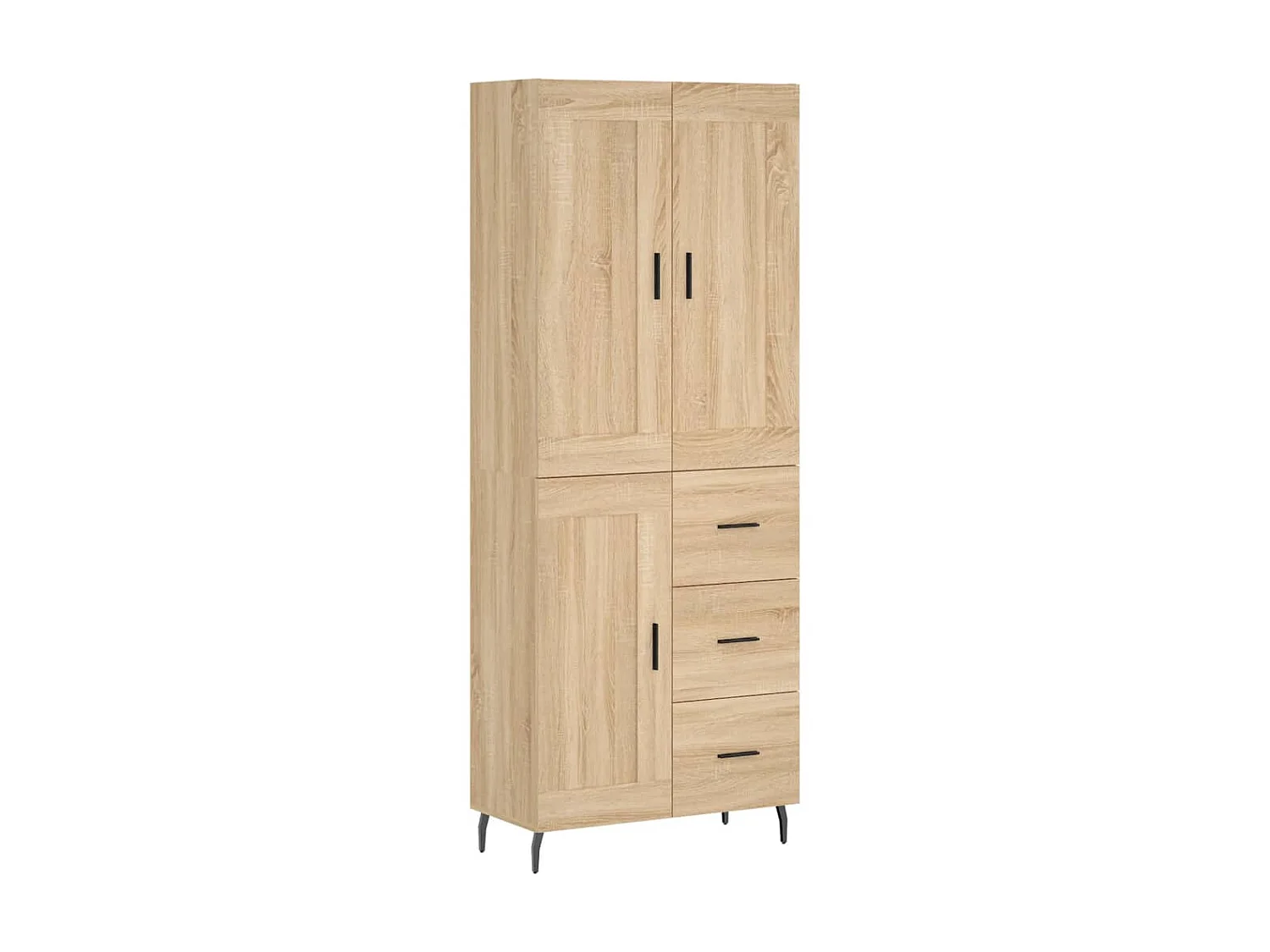 Buffet haut Chêne sonoma 69,5x34x180 cm Bois d'ingénierie QWE11699