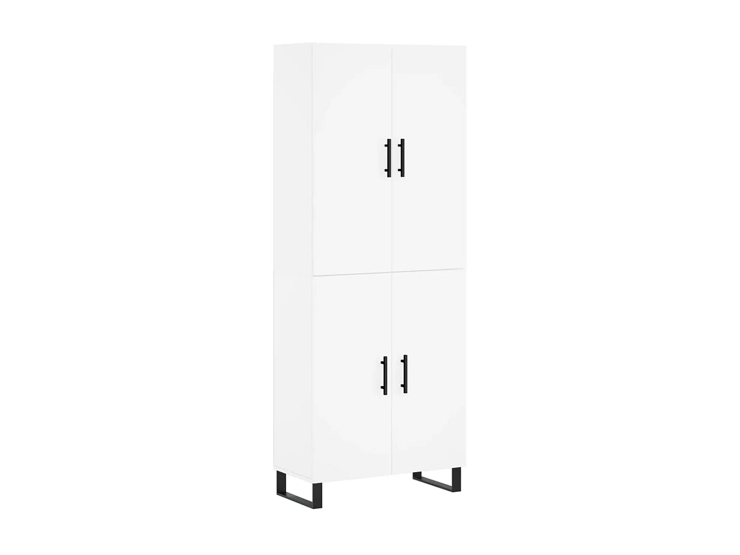 Buffet haut Blanc 69,5x34x180 cm Bois d'ingénierie QWE66140