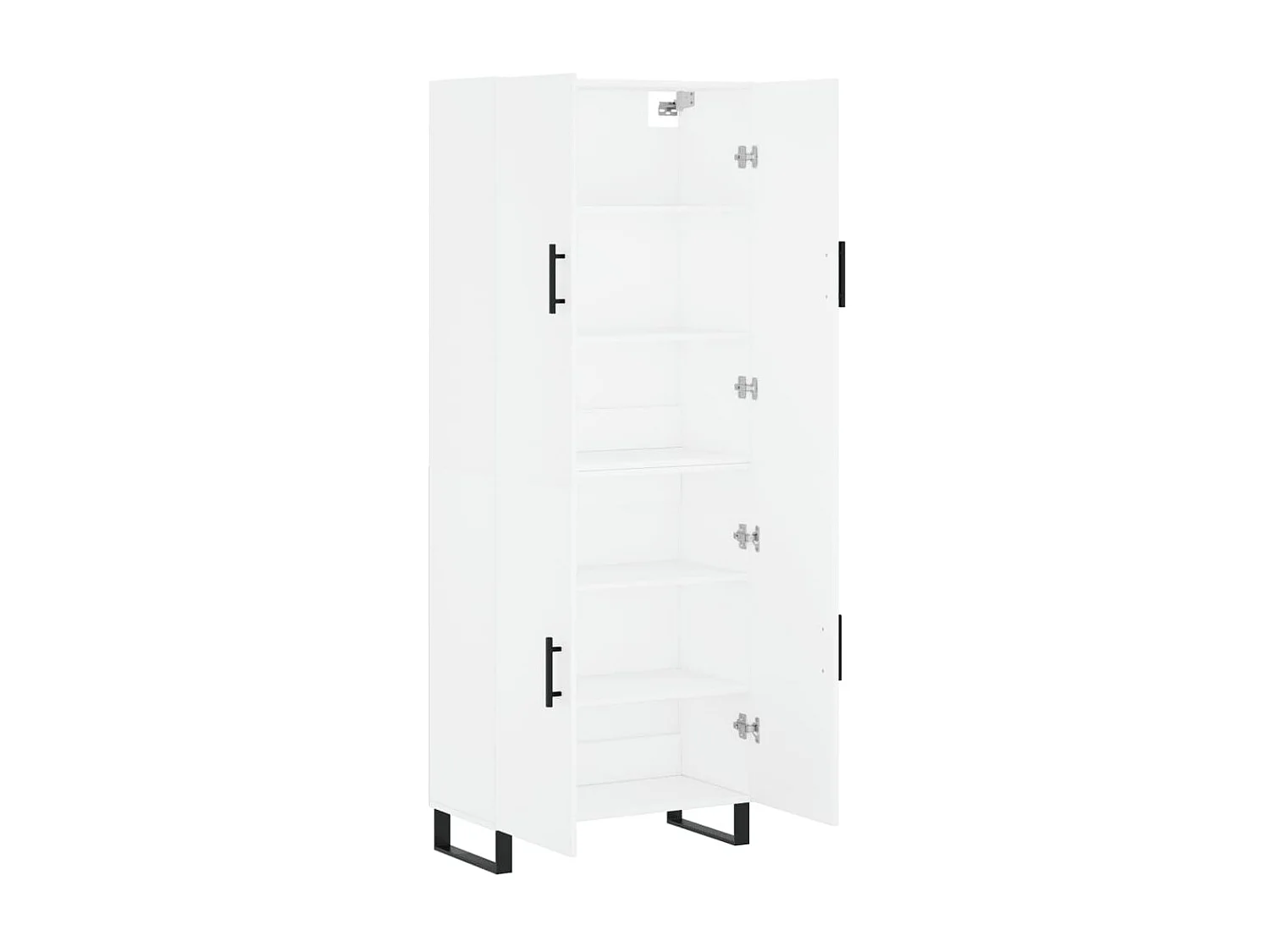 Highboard,Kommode Weiß 69,5x34x180 cm Holzwerkstoff -gkd840679