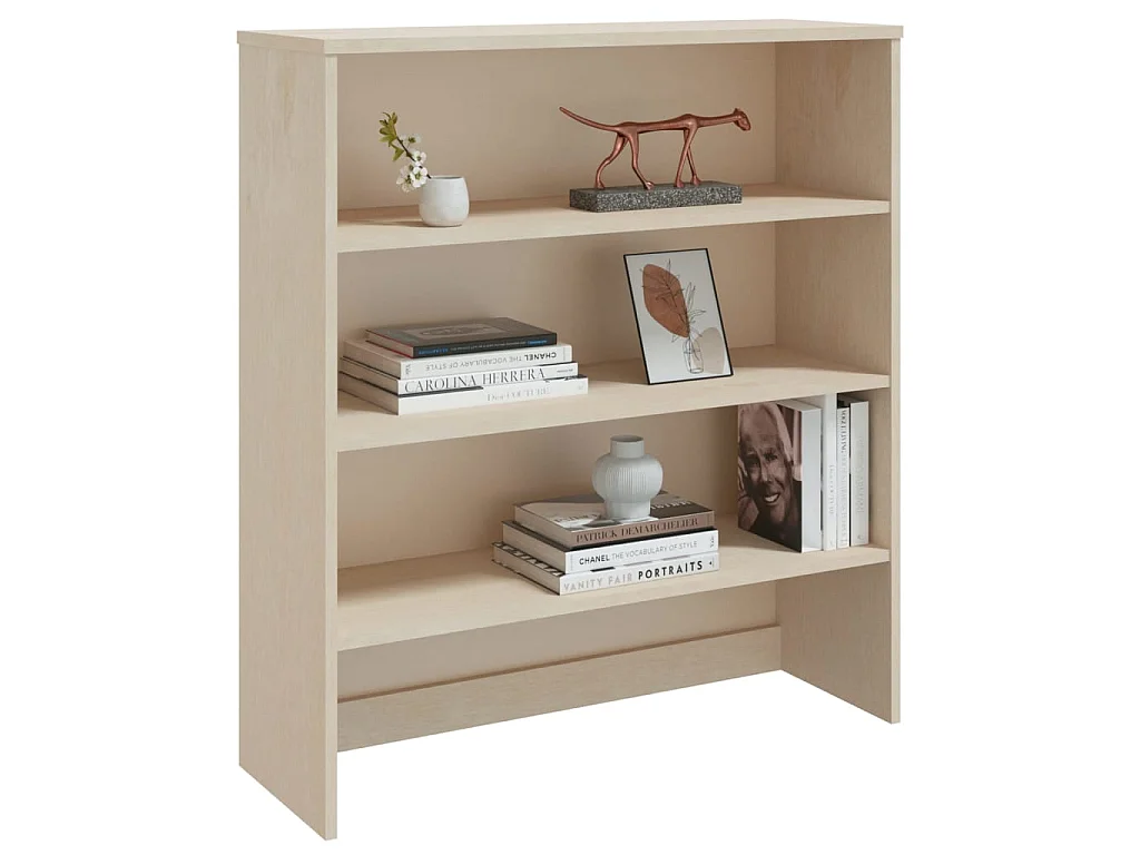 Highboard,Kommode-Oberteil HAMAR Honigbraun 90x30x100 cm Massivholz -gkd404999