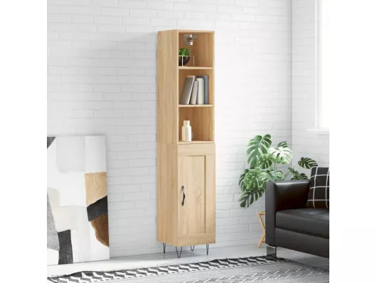 Kauf Unique Highboard,Kommode Sonoma-Eiche 34,5x34x180 cm Holzwerkstoff -gkd509095