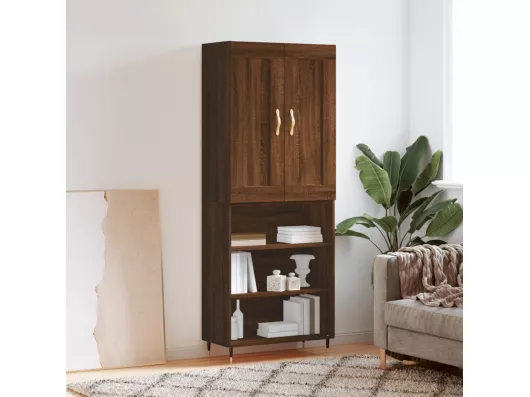 Kauf Unique Highboard,Kommode Braun Eichen-Optik 69,5x34x180 cm Holzwerkstoff -gkd66597