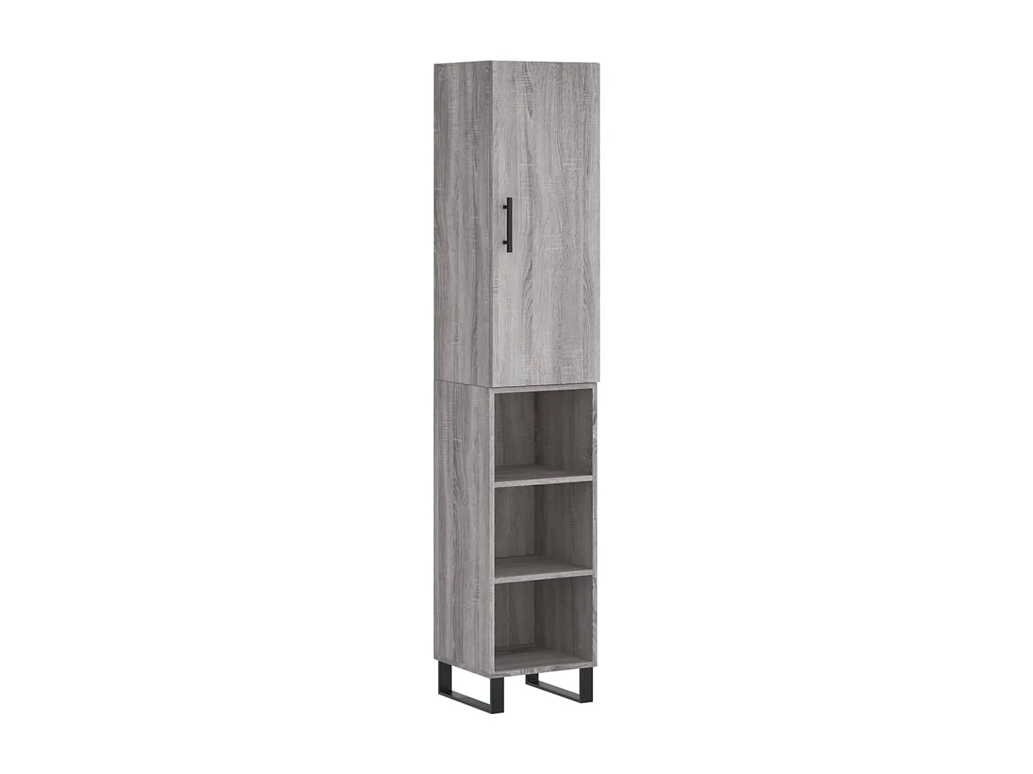 Buffet haut Sonoma gris 34,5x34x180 cm Bois d'ingénierie QWE79644