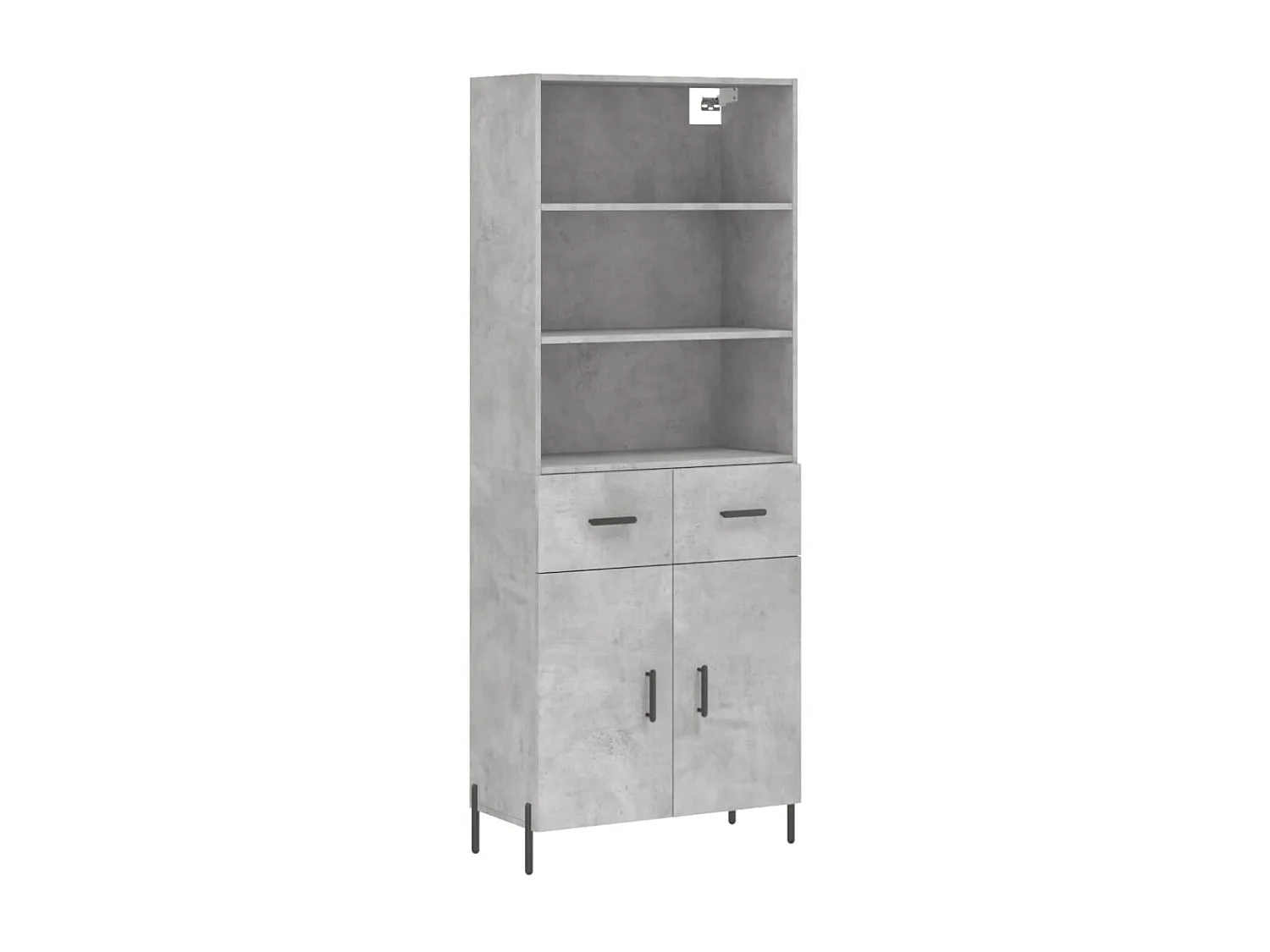 Highboard,Kommode Betongrau 69,5x34x180 cm Holzwerkstoff -gkd536339
