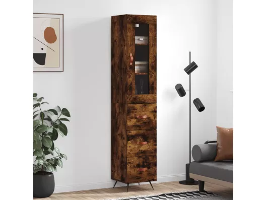 Kauf Unique Highboard,Kommode Räuchereiche 34,5x34x180 cm Holzwerkstoff -gkd429102