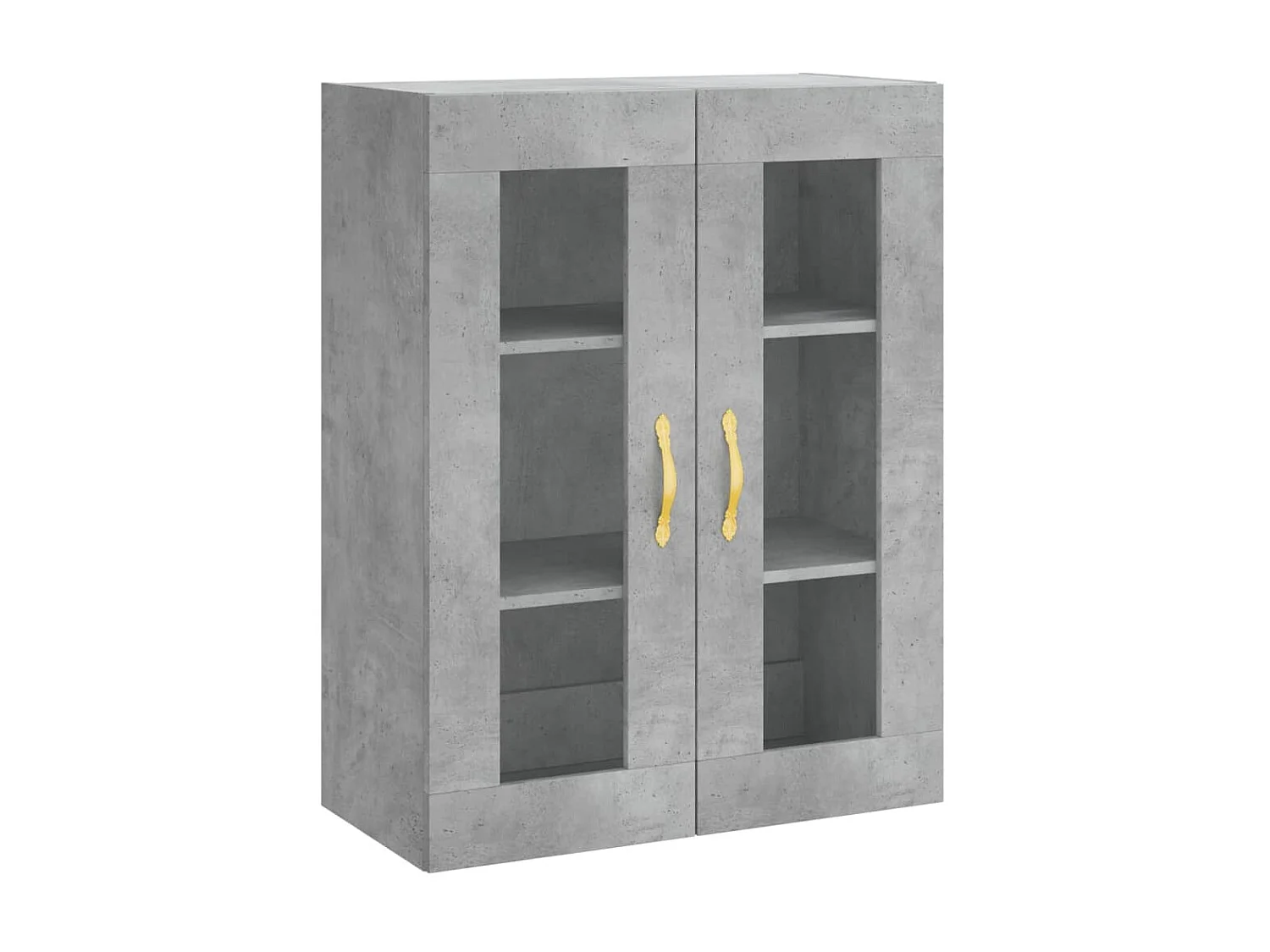 Buffet haut Gris béton 69,5x34x180 cm Bois d'ingénierie QWE42235