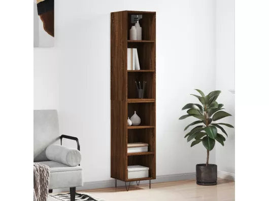 Kauf Unique Highboard,Kommode Braun Eichen-Optik 34,5x32,5x180 cm Holzwerkstoff -gkd553220