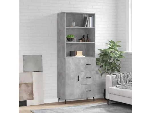 Kauf Unique Highboard,Kommode Betongrau 69,5x34x180 cm Holzwerkstoff -gkd437724