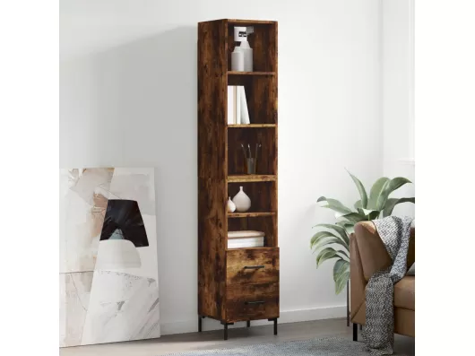 Kauf Unique Highboard,Kommode Räuchereiche 34,5x34x180 cm Holzwerkstoff -gkd292054