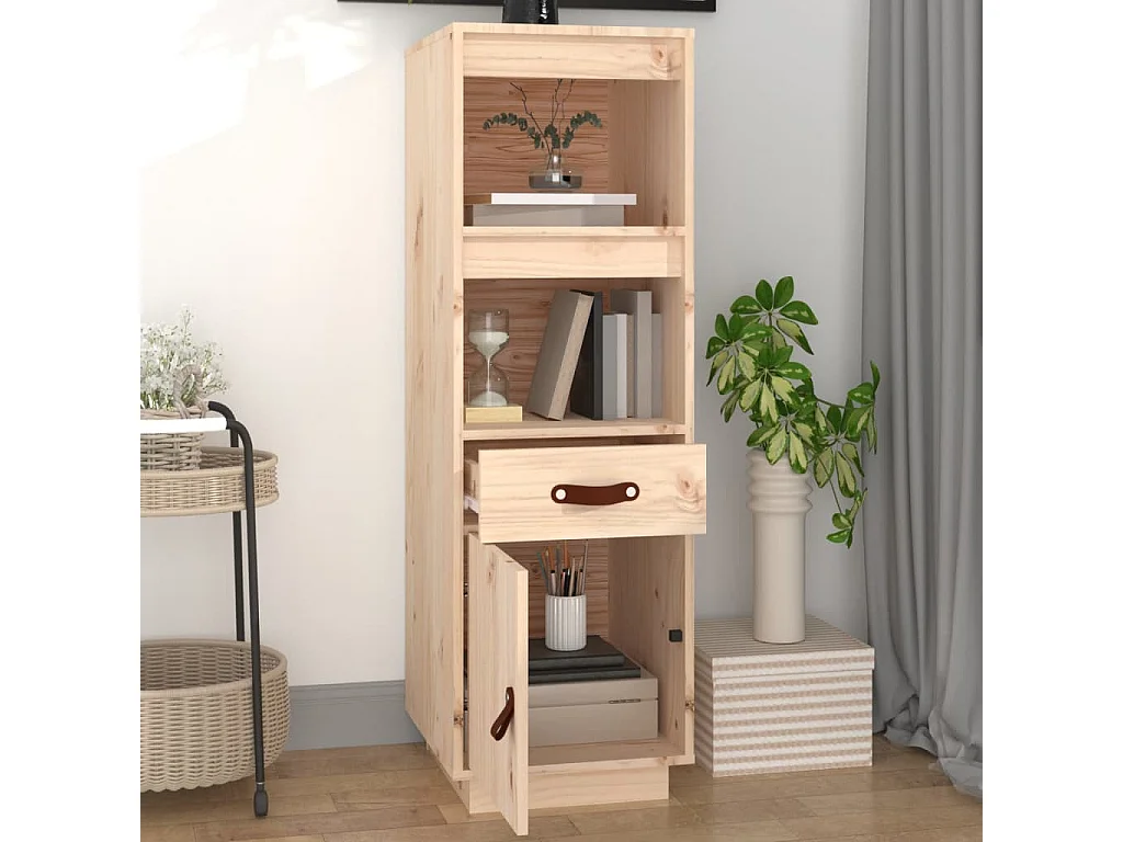 Buffet haut 34x40x108,5 cm Bois massif de pin EGER36583