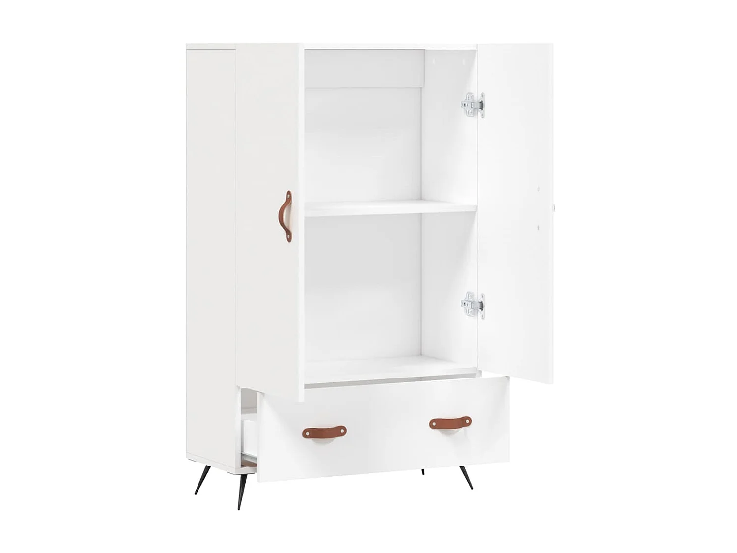 Aparador alto 69,5x31x115 cm derivados de madeira branco PT401459