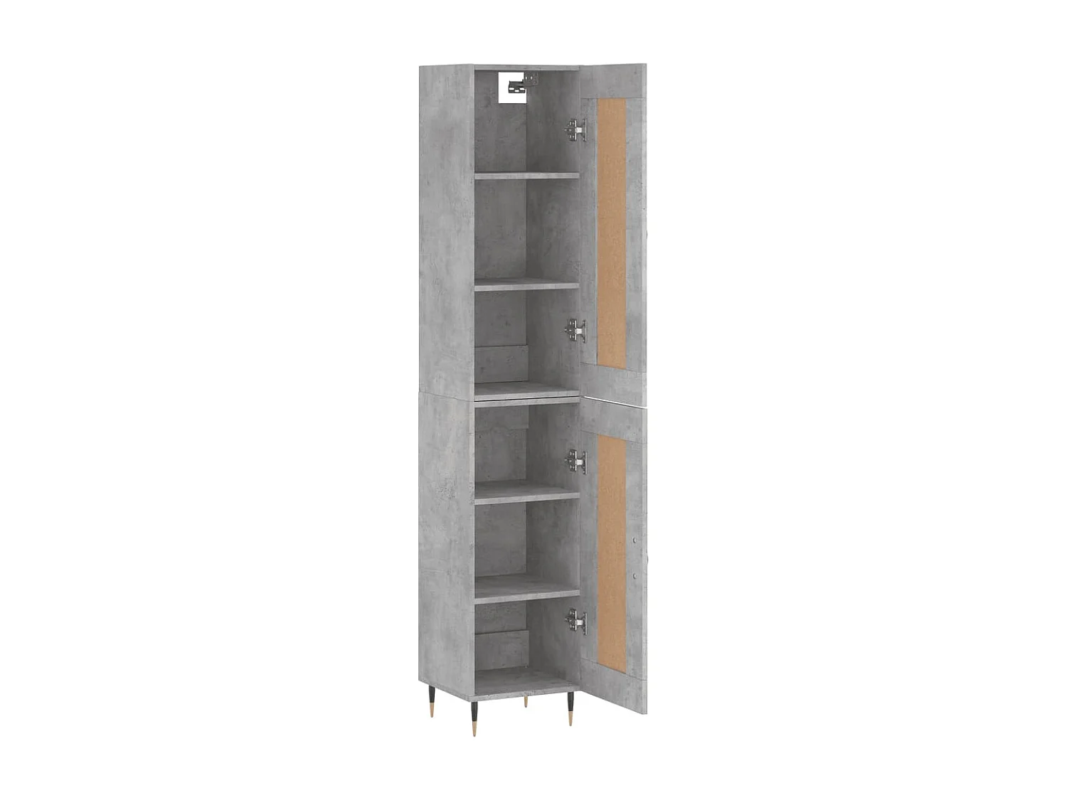 Highboard,Kommode Betongrau 34,5x34x180 cm Holzwerkstoff -gkd745267