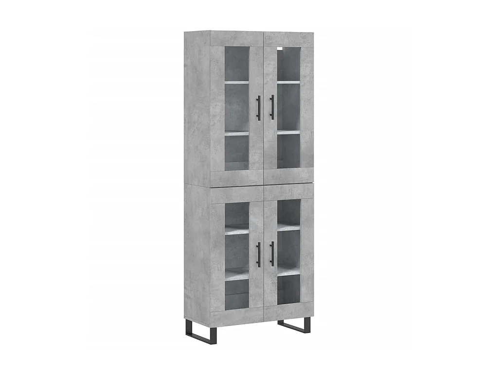 Highboard,Kommode Betongrau 69,5x34x180 cm Holzwerkstoff -gkd953430
