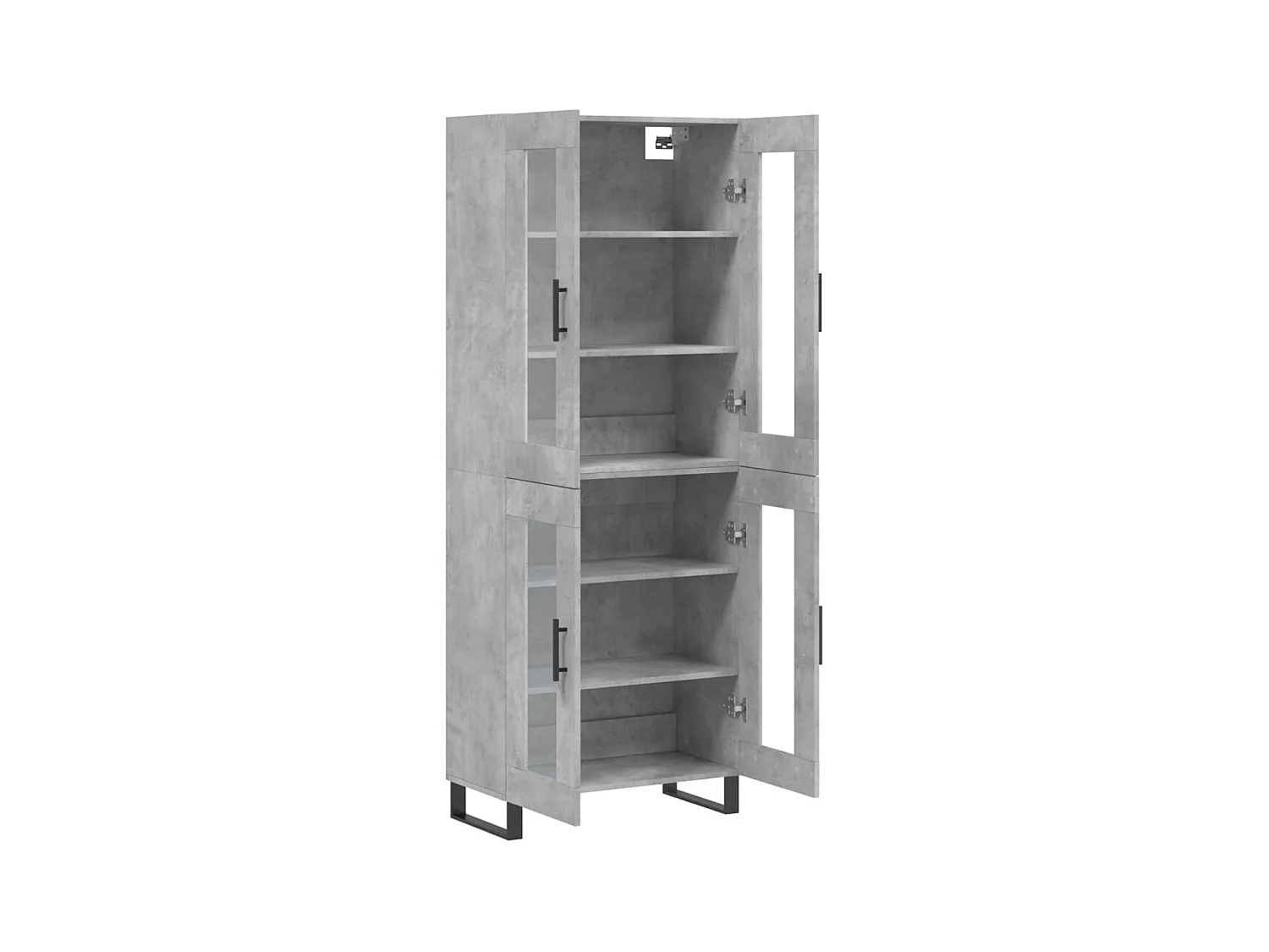 Highboard,Kommode Betongrau 69,5x34x180 cm Holzwerkstoff -gkd953430