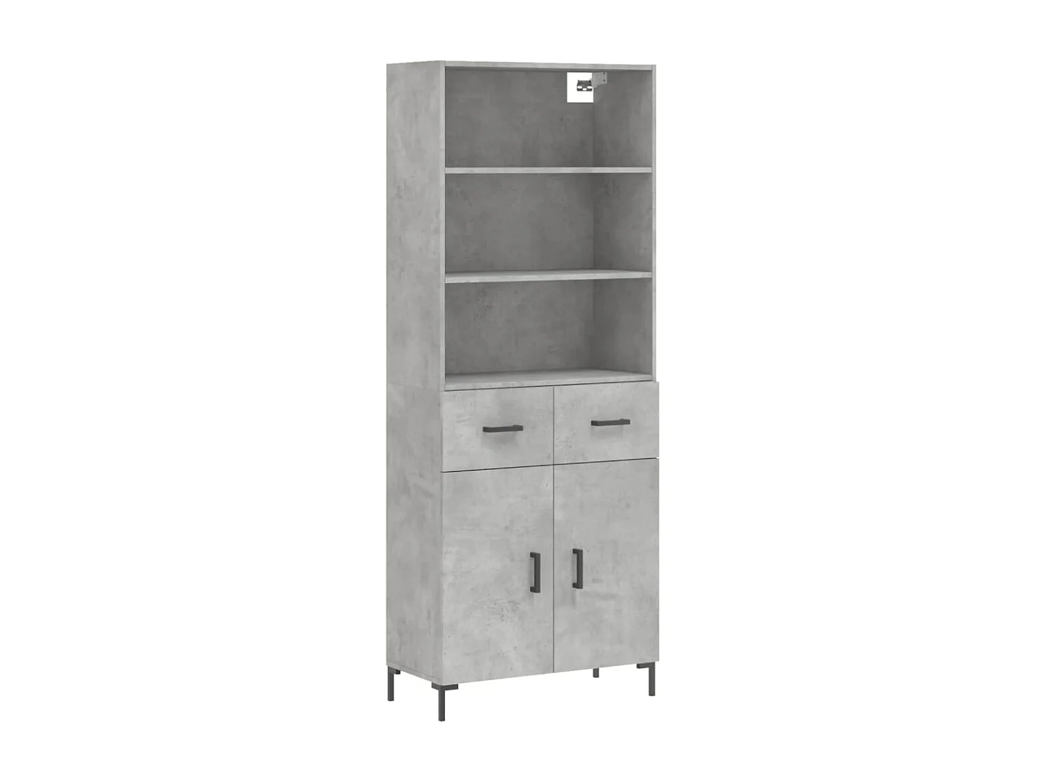 Highboard,Kommode Betongrau 69,5x34x180 cm Holzwerkstoff -gkd328743