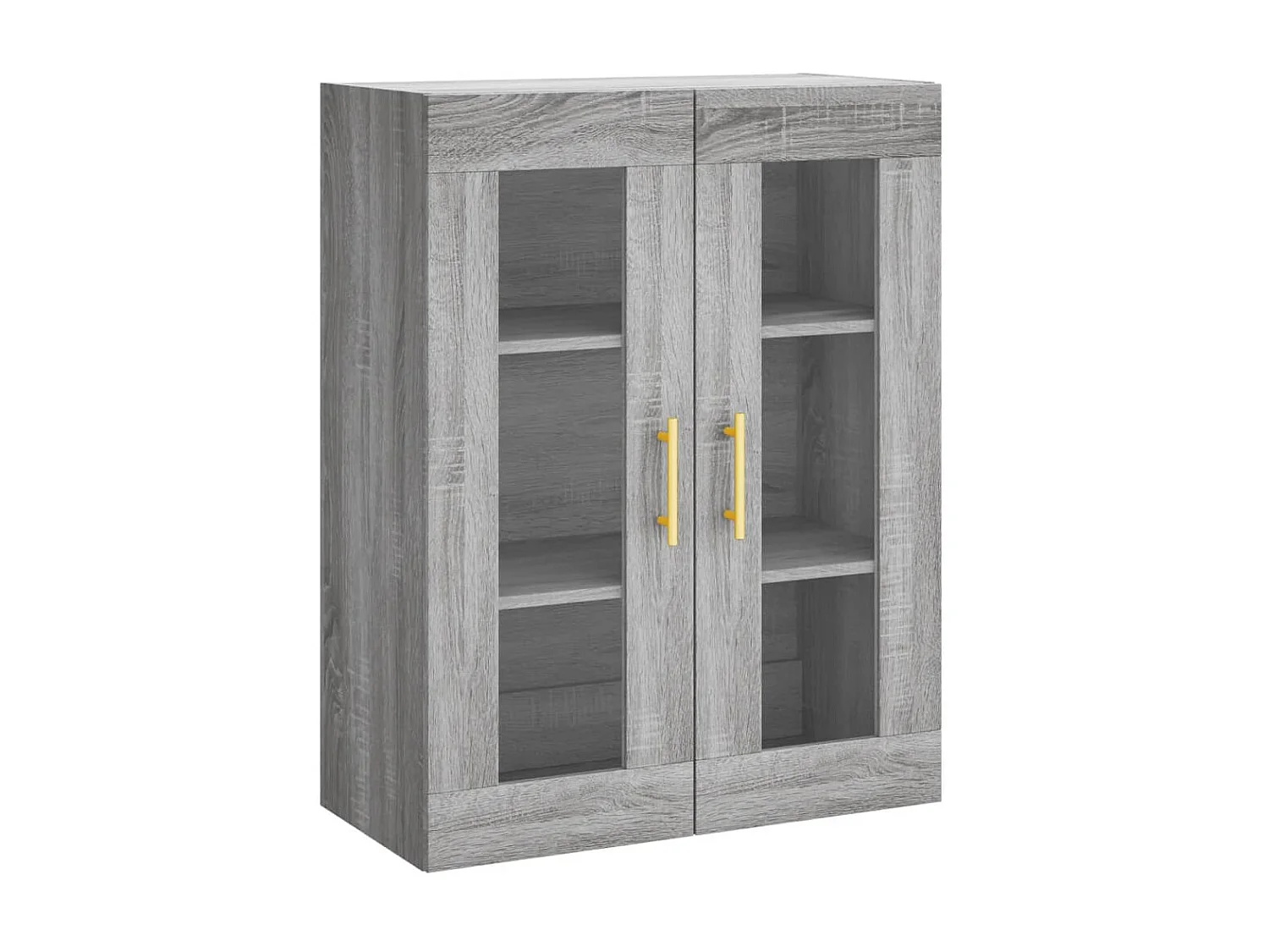 Buffet haut Sonoma gris 69,5x34x180 cm Bois d'ingénierie QWE32784