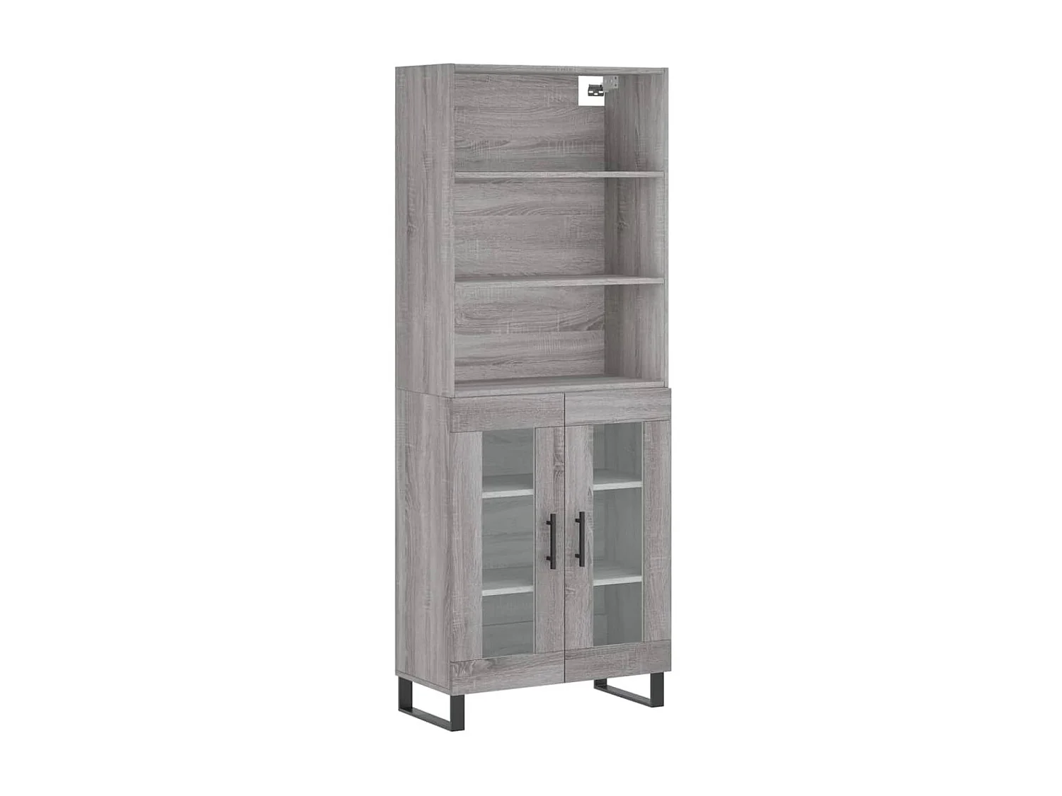 Buffet haut Sonoma gris 69,5x34x180 cm Bois d'ingénierie QWE21366