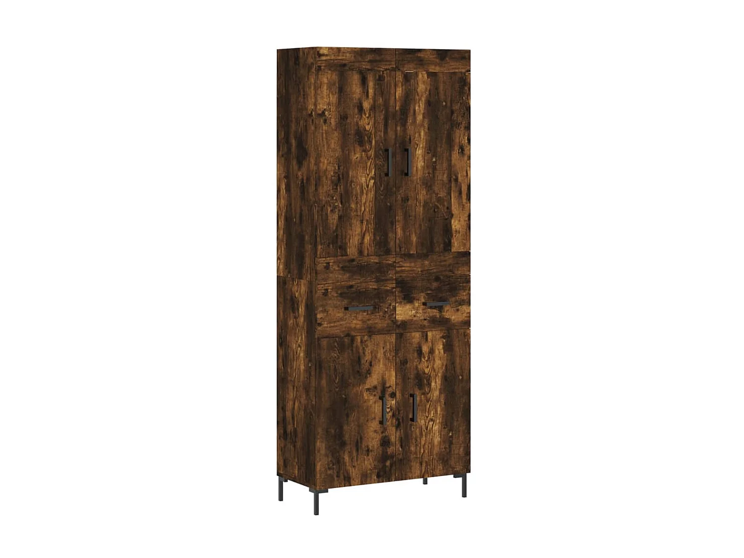 Aparador alto 69,5x34x180 cm madeira processada carvalho fumado PT198815