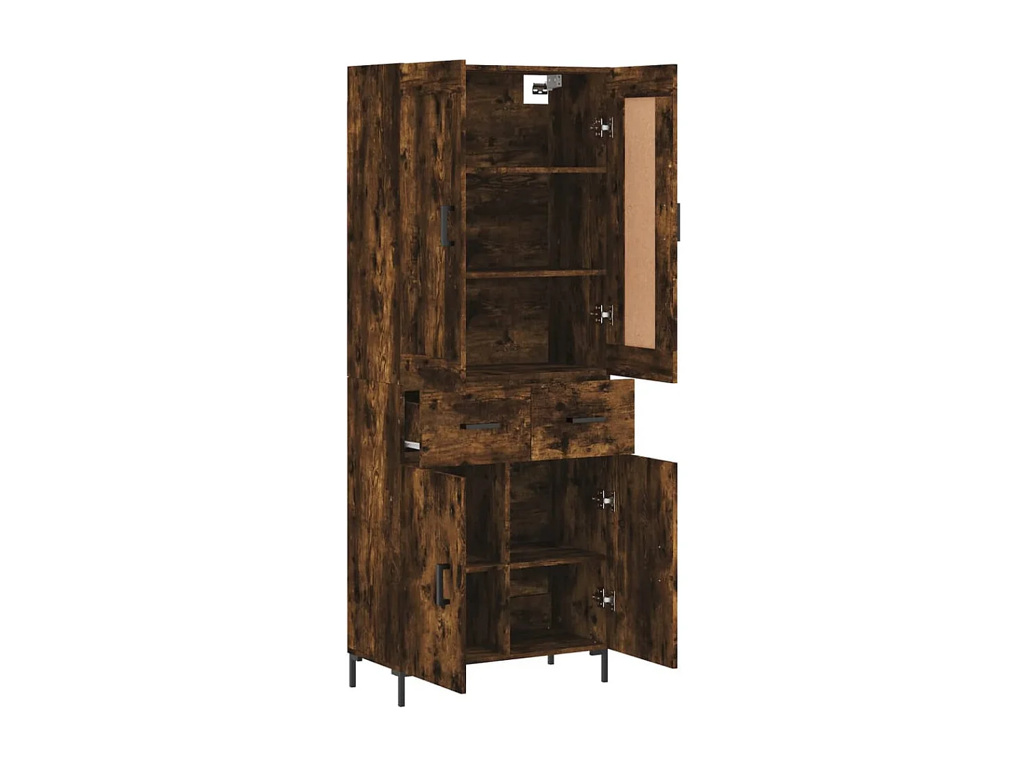 Aparador alto 69,5x34x180 cm madeira processada carvalho fumado PT198815