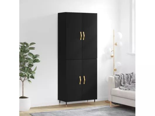 Kauf Unique Highboard,Kommode Schwarz 69,5x34x180 cm Holzwerkstoff -gkd555927