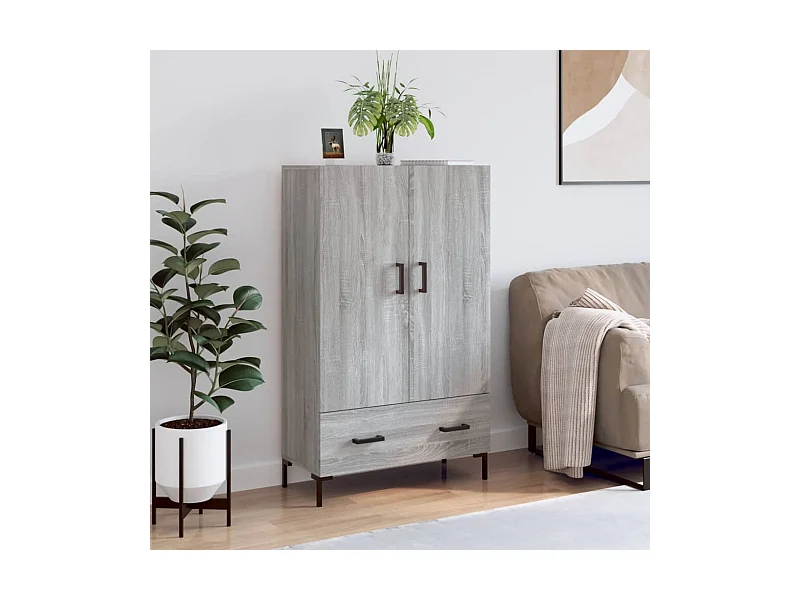 Highboard,Kommode Grau Sonoma 69,5x31x115 cm Holzwerkstoff -gkd652564