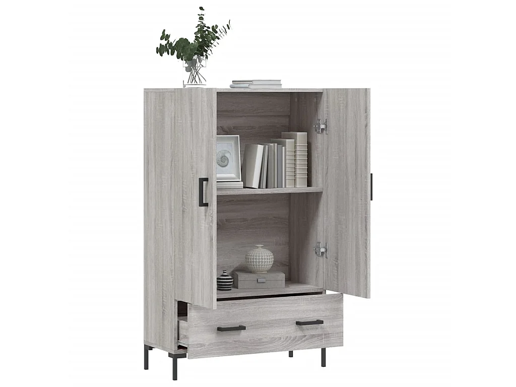 Highboard,Kommode Grau Sonoma 69,5x31x115 cm Holzwerkstoff -gkd652564