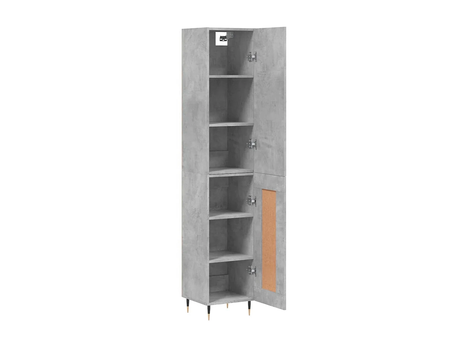 Highboard,Kommode Betongrau 34,5x34x180 cm Holzwerkstoff -gkd391148