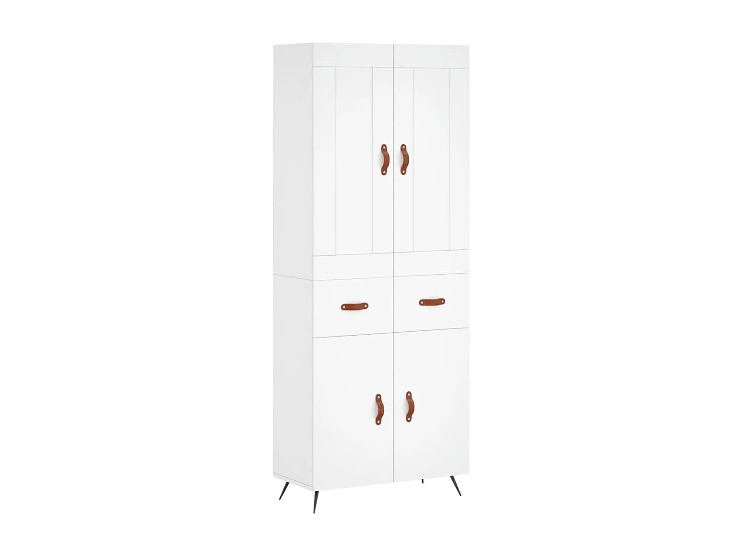 Aparador alto 69,5x34x180 cm derivados de madeira branco PT178968