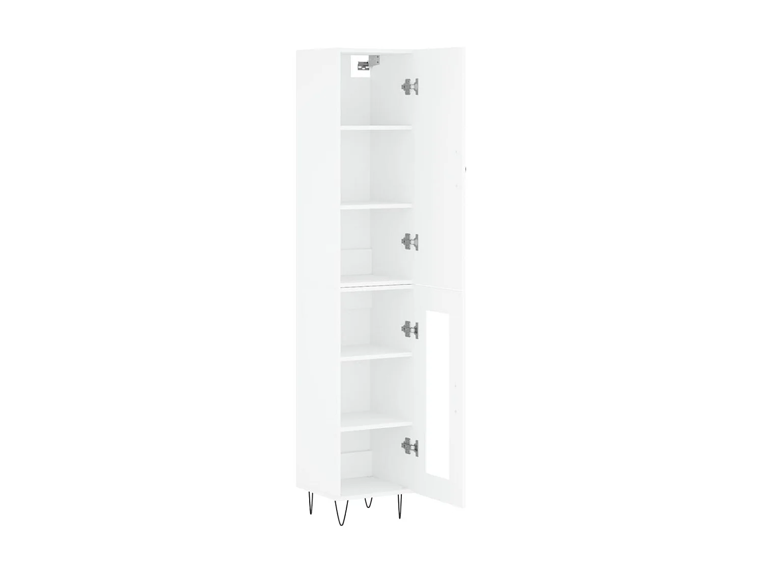 Buffet haut Blanc 34,5x34x180 cm Bois d'ingénierie QWE56353