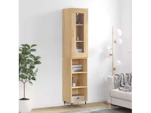 Kauf Unique Highboard,Kommode Sonoma-Eiche 34,5x34x180 cm Holzwerkstoff -gkd377336