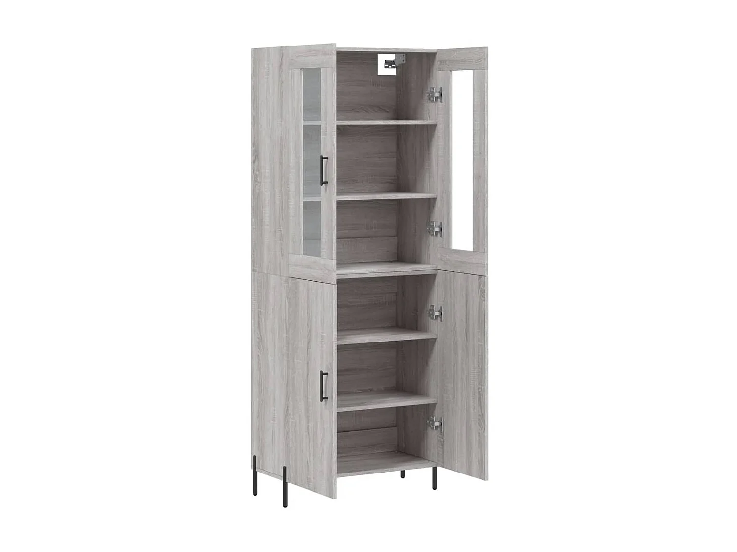 Highboard,Kommode Grau Sonoma 69,5x34x180 cm Holzwerkstoff -gkd545167