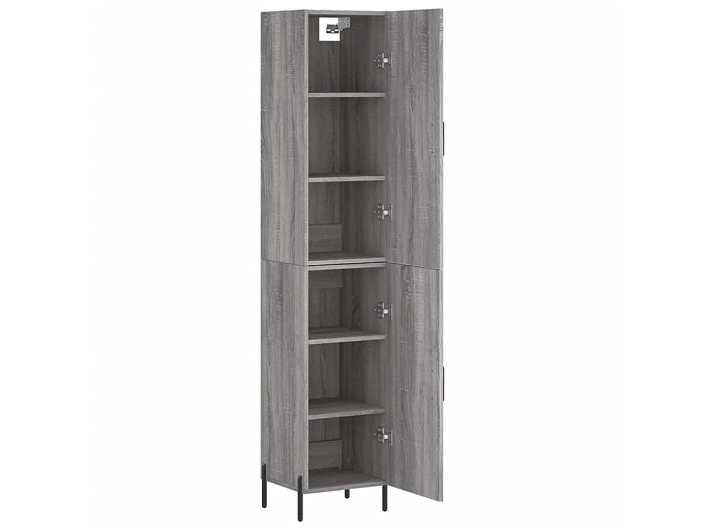 Buffet haut Sonoma gris 34,5x34x180 cm Bois d'ingénierie QWE96067