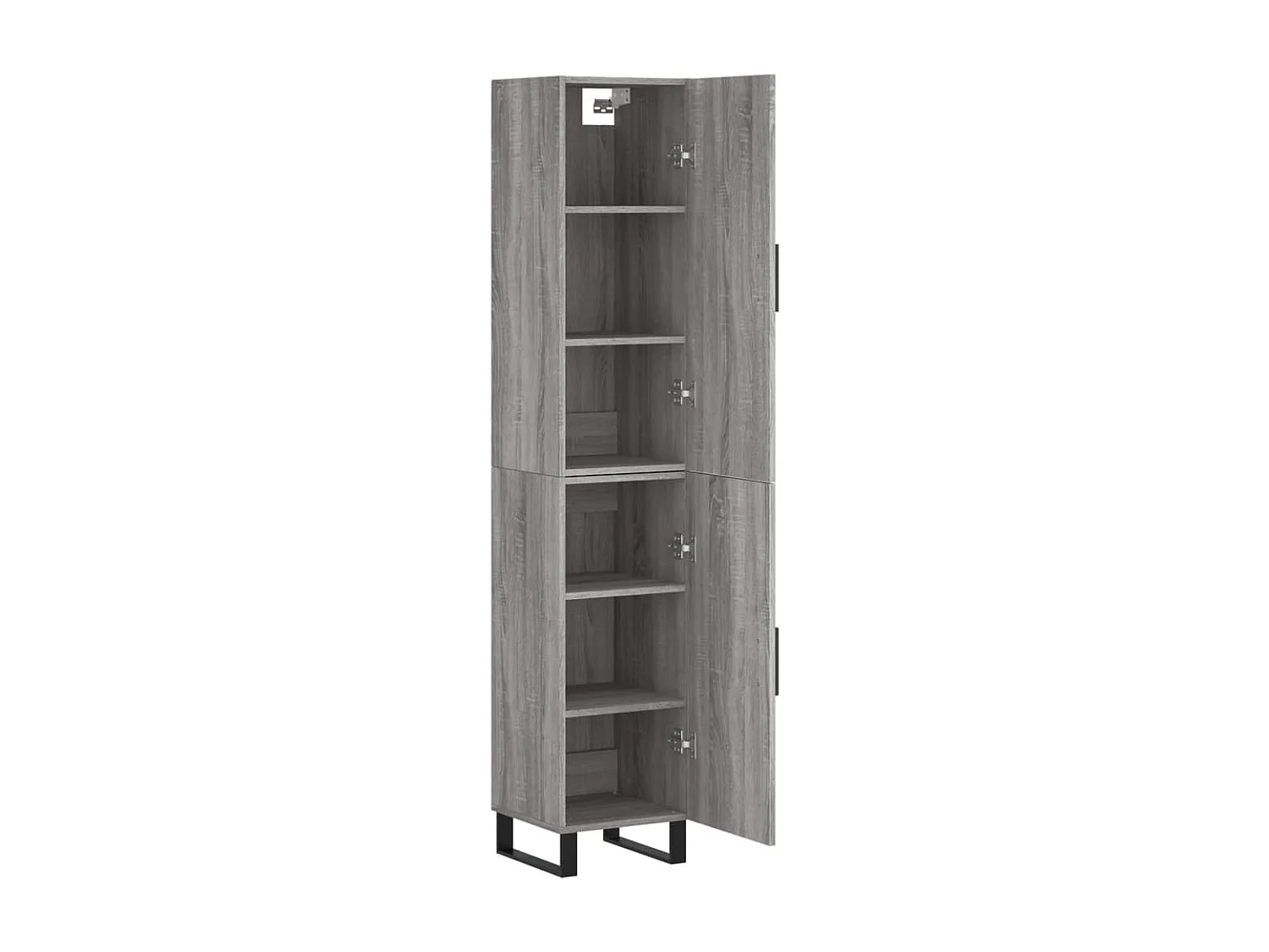 Buffet haut Sonoma gris 34,5x34x180 cm Bois d'ingénierie QWE83389